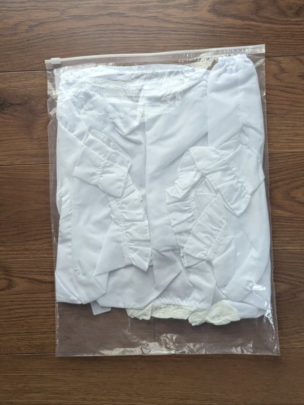 Dirndl Blouse Square Neck Cropped With Lace Detail White Women's Small NIB - Picture 4 of 6